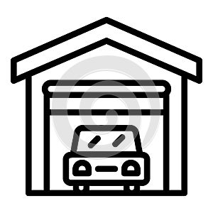 Lease car garage icon, outline style