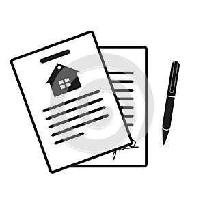 Lease Contract Icon. Professional, pixel perfect icons optimized for both large and small resolutions. EPS10 format photo