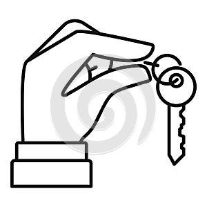 Lease house keys icon, outline style