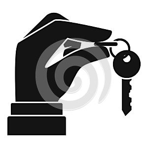 Lease house keys icon, simple style