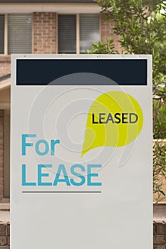 For lease and leased sign photo