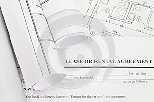 Lease or rental agreement form