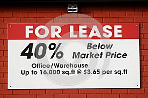 For lease sign