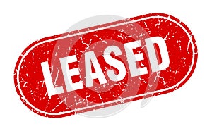 leased sign. leased grunge stamp.