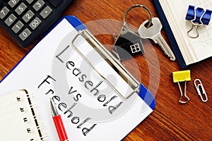 Leasehold vs Freehold is shown on the business photo using the text photo