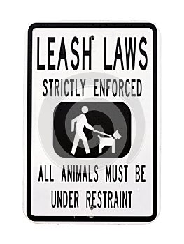 Leash Laws Sign