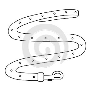 Leashes for animals, cats, dogs, animal care. Line art