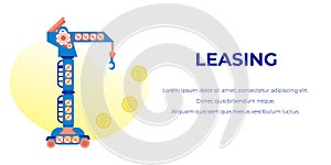 Leasing Advertising Banner with Editable Text