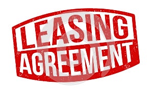 Leasing agreement sign or stamp