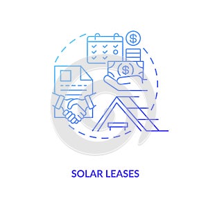 Leasing arrangement and monthly payments concept icon