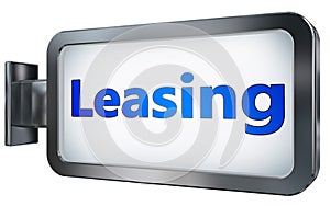 Leasing on billboard background