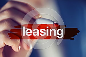 Leasing, business concept