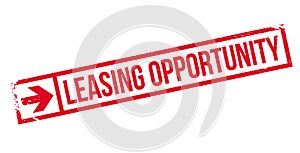 Leasing Opportunity rubber stamp