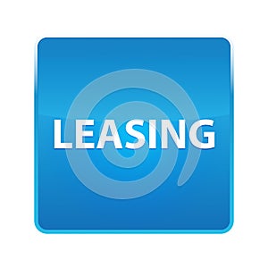 Leasing shiny blue square button
