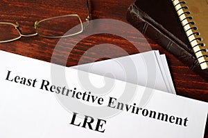 Least restrictive environment LRE. photo