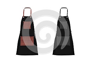 Leather aprons mock up isolated on white