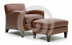 Leather arm chair