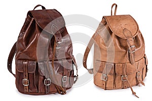 Leather backpack