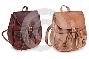 Leather backpack