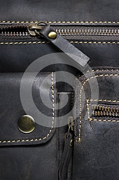 Leather bag detail