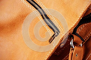 Leather bag of details.