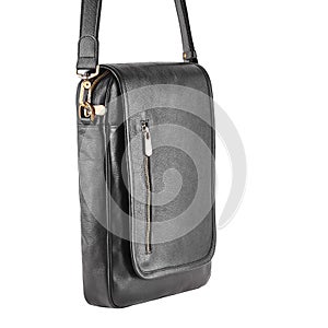 Leather bag isolated on a white background