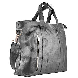 Leather bag isolated on a white background