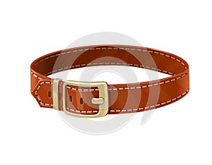 Leather belt. Clothes accessory. Vector illustration.