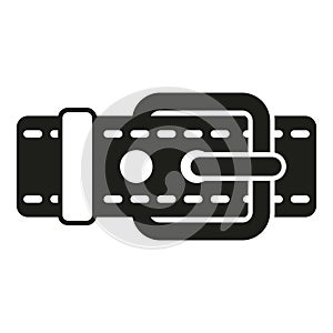 Leather belt icon simple vector. Craft decorative