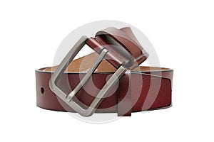 leather belt isolated on white background - clipping paths