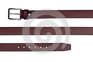 leather belt isolated on white background - clipping paths