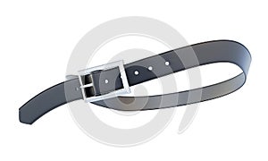 Leather belt for trousers isolated.