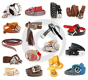 Leather belts photo