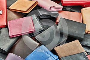 Leather belts at a market