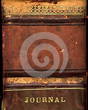 Leather bound book photo