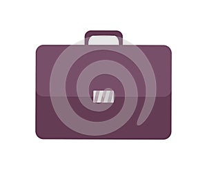 Leather Briefcase Portfolio Icon Vector Isolated
