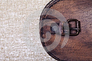 Leather buckle closeup