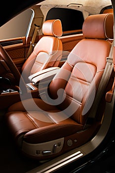 Leather car seat