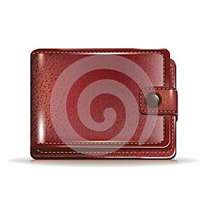 Leather closed wallet