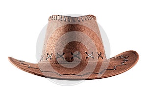 Leather cowboy hat