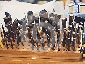 Leather cutting craft tools handmade workshop