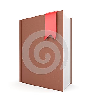 Leather diary with bookmark