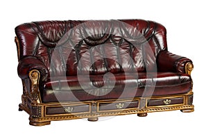 Leather divan