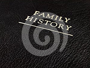 Leather Family History Book photo