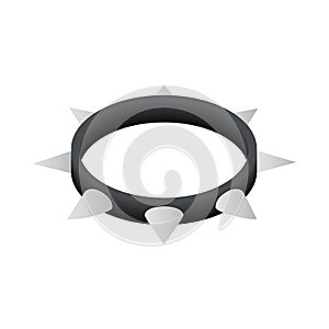 Leather fetish collar icon, isometric 3d style
