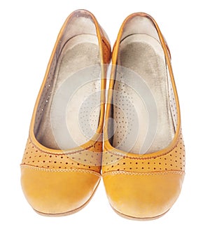 Leather flat shoes