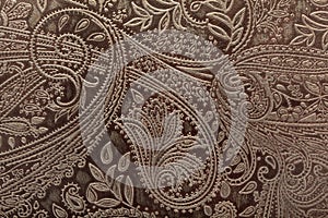 Leather floral pattern background