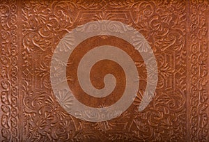 Leather floral pattern background