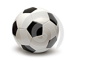 Leather football soccer ball