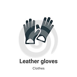 Leather gloves vector icon on white background. Flat vector leather gloves icon symbol sign from modern clothes collection for